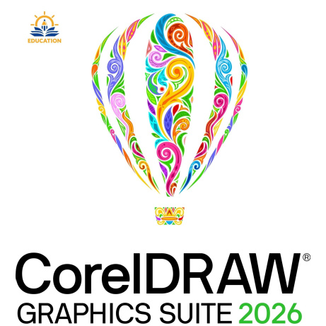 CorelDRAW Graphics Suite 2026 Education Perpetual License (incl. 1 Yr CorelSure Maintenance)(51-250)