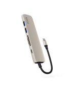 Epico 6v1 hliníkový USB-C 8K hub - bílá