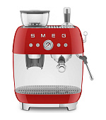 Smeg EGF03RDEU Retro Style pákový kávovar, červený, integrovaný mlýnek, 20 bar, 2,4 l, 1650 W