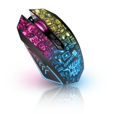 CONNECT IT DOODLE 2 PRO bezdrátová herní myš, ČER.