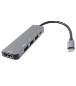 PremiumCord Adaptér USB-C na HDMI + USB3.0 + 2x USB2.0 + PD(power delivery)