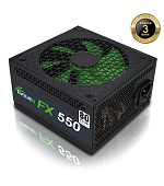 EVOLVEO FX 550, zdroj 550W ATX, 14cm, tichý, 80+ White, záruka 3 roky, černý