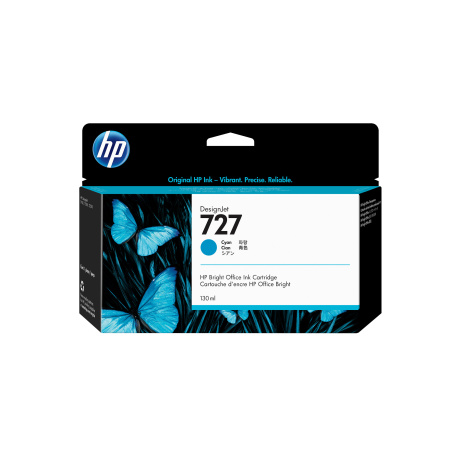 HP 727 Cyan Ink Cart, 130 ml, B3P19A