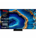 TCL 50" TV, QLED, 4K Ultra HD, HDR, Bluetooth, Wi-Fi, Dolby Atmos, Google TV