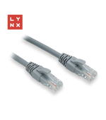 LYNX UTP patch kabel Cat6, PVC, 1m, šedý (balení obsahuje 10ks)