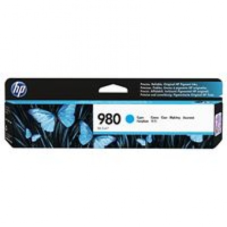 HP 980 Cyan Ink Cart, D8J07A (6,600 pages)