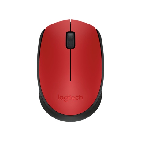 myš Logitech Wireless Mouse M171, červená