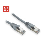LYNX FTP patch kabel Cat5e PVC, CCA, 0,3m, šedý (balení obsahuje 10ks)