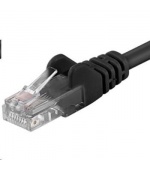 PREMIUMCORD Patch kabel UTP RJ45-RJ45 CAT5e 1.5m černá