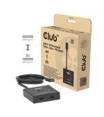 Club3D Switch, USB-C na 2xUSB-C Oboustranný 2v1, 8K60Hz, 4K120Hz, PD 100W