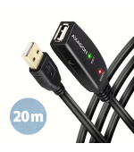 BAZAR - AXAGON ADR-220, USB 2.0 A-M -> A-F aktivní prodlužovací / repeater kabel, 20m - Poškozený obal (Komplet)