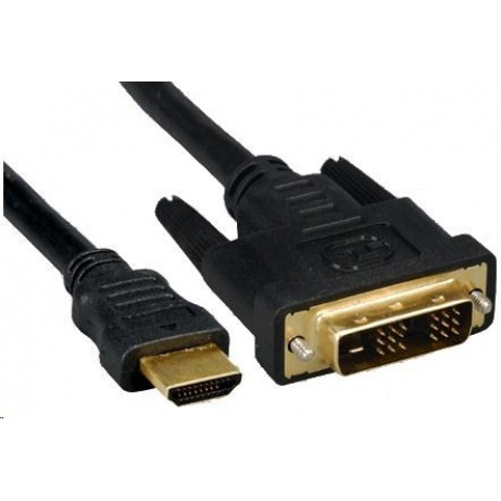 PREMIUMCORD Kabel HDMI - DVI-D 1m (M/M, zlacené kontakty, stíněný)