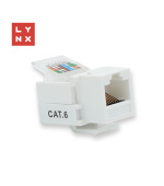 LYNX keystone UTP Cat6, samozařezávací, 90stp., bílý