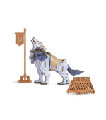RoboTime 3D Dřevěné puzzle Vlk bojovník - Warrior Wolf