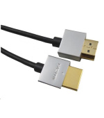 PREMIUMCORD Kabel Slim HDMI kabel, 1m, High Speed + Ethernet (v1.4), zlacené konektory