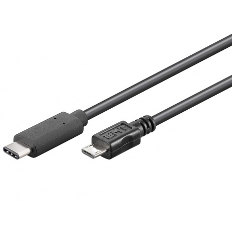 PremiumCord USB-C/male - USB 2.0 Micro-B/Male, černý, 1m