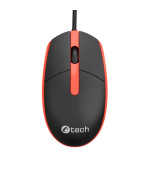 C-TECH Myš WM-10, černo/červená, USB