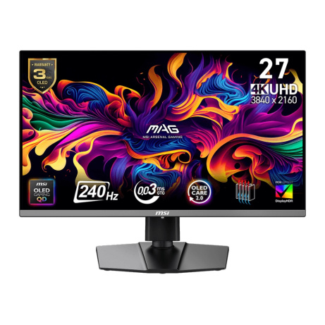 MSI MAG/272UP QD-OLED X24/26,5"/QD-OLED/4K UHD/240Hz/0,03ms/Black/3R