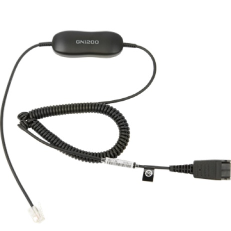 Jabra Smart Cord, QD-RJ9/10, 0,7-2m, coiled