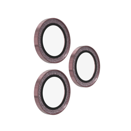 ZAGG Ochranná čočka pro Apple iPhone 17 Pro/Pro Max/16 Pro/Pro Max/15 Pro/Pro Max - růžová třpytka