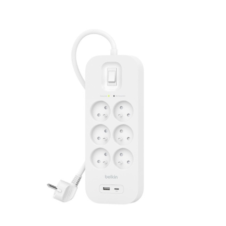Belkin SURGE 6OT 650J, 18W, USB A + C, Pol