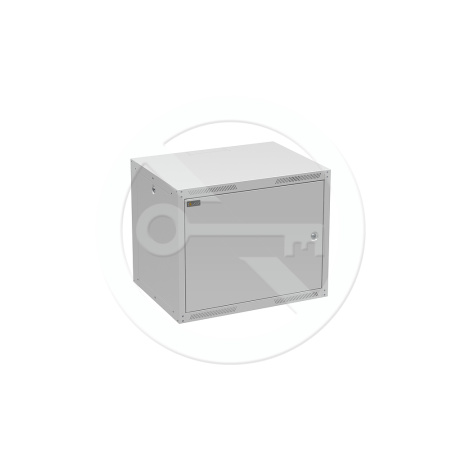 Rozvaděč nástěnný GrandN Duo 9U 450mm, dveře plech, RAL7035, GrandND-9U-645-21-G