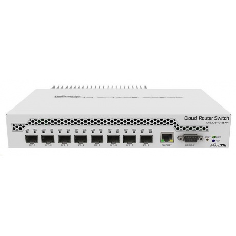 MikroTik Cloud Router Switch CRS309-1G-8S+IN, 800MHz CPU, 512MB RAM, 1xLAN, 8xSFP+ slot, vč. L5 licence