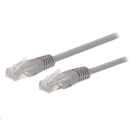 Kabel C-TECH patchcord Cat5e, UTP, šedý, 40m