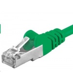 PREMIUMCORD Patch kabel CAT6a S-FTP, RJ45-RJ45, AWG 26/7 1m zelená