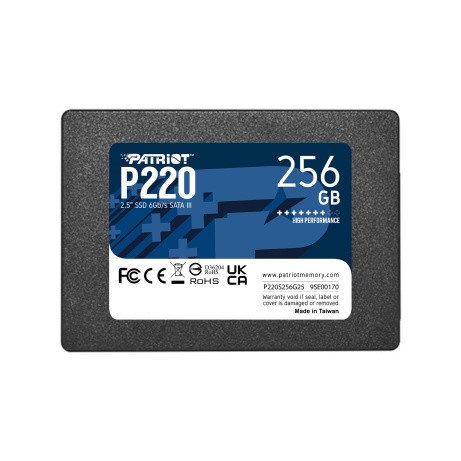 PATRIOT P220/256GB/SSD/2.5"/SATA/3R