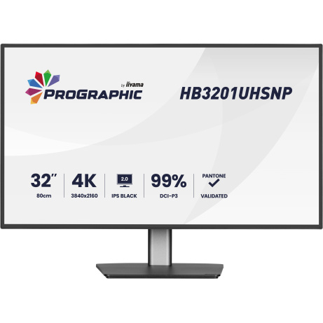 iiyama ProGraphic/HB3201UHSNP-B1/31,5"/IPS/4K UHD/60Hz/4ms/Černá/3R