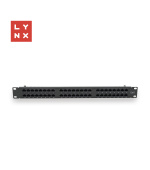 LYNX 19" patch panel 48-port, UTP Cat6, 50µ, nestíněný, černý