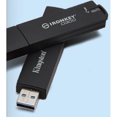 Kingston IronKey D300/16GB/USB 3.1/USB-A/Černá