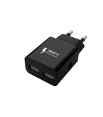WG - Síťová nabíječka 2x USB-A 2,4A, black