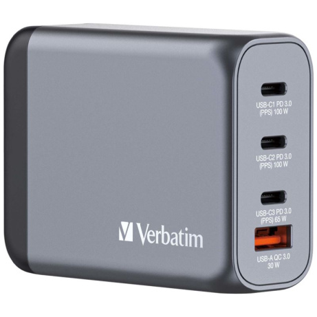 Cestovní adaptér Verbatim GNC-100, 3xUSB-C, USB-A