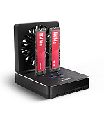 AXAGON ADSA-M2C22, USB-C 20Gbps dokovací stanice pro 2× M.2 NVMe/SATA SSD s funkcí klonování