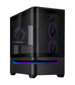 ASUS Case AP202 PRIME CASE, mATX, Průhledná bočnice, 3x 120mm ARGB Fan, černá