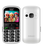 EVOLVEO EasyPhone XS, mobilní telefon pro seniory, bílá