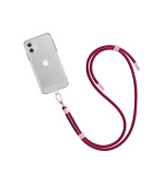 WG - Crossbody lace strap/transparent/burgundy