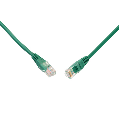 SOLARIX patch kabel CAT5E UTP PVC 1m zelený non-snag proof