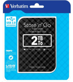 VERBATIM HDD 2.5"  2TB Store 'n' Go Portable Hard Drive USB 3.0, Black GEN II