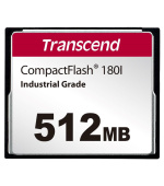 TRANSCEND CompactFlash Card CF180I, 512MB, SLC mode WD-15, Wide Temp.
