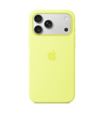 iPhone 17 Pro Max Silicone Case with MS–Neon Yell.