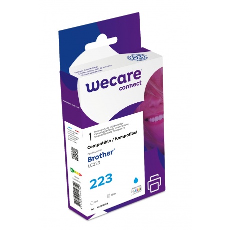 WECARE ARMOR ink kompatibilní s BROTHER LC-223C, modrá/cyan