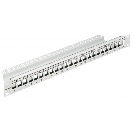 19" patchpanel pro 24 modulu SFA/SFB, neosazený, 1U,RAL 7035