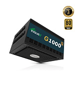 EVOLVEO G1000, zdroj 1000W, 80+ GOLD, ATX 3.1, aPFC, 140 mm ventilátor, plně modulární, záruka 3 roky, černý