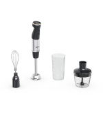 Tefal HB673830 Quickchef+ 3v1 Black tyčový mixér, 1000 W, 20 rychlostí, tichý režim, kovový plášť