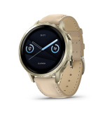 Garmin Venu 4 (41 mm) Zlaté / Bílý silikonový řemínek a Light Sand kožený řemínek, EU (upravit kartu)