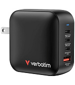 VERBATIM GaN Nabíječka Mini GaN 100W, 3xUSB-C, 1x USB-A, černá