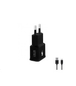 WG - Síťová nabíječka 1x USB-A, Quick Charge 3.0, 5V-9V-12V + kabel USB-A na Micro USB, black